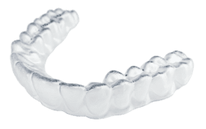 A ClearCorrect aligner used to straighten teeth.